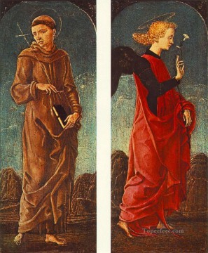 コスメトゥーラ Painting - アッシジの聖フランシスコとエンジェル・コスメ・トゥーラの発表